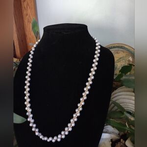 Vintage 80's Pearl and Gold Necklace